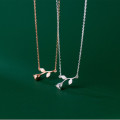 A34121 s925 sterling silver trendy rose gift necklace