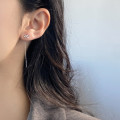 A44784 s925 sterling silver rhinestone infinity string stud earrings