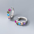 A40898 s925 sterling silver rhinestone elegant earrings