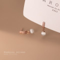 A33825 s925 sterling silver simple trendy rhinestoneJ opal unique earrings