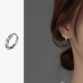 A36671 s925 sterling silver simple sweet rhinestone rope fashion trendy trendy earrings