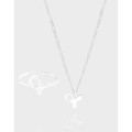 A41133 heart sterling silver s925 necklace ring