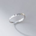 A45734 s925 sterling silver elegant dainty simple rhombic ring