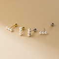 A43487 s925 sterling silver trendy sweet unique elegant stud earrings