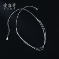 A33063 s925 sterling silver fashion simple layered necklace