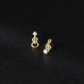 A37082 s925 sterling silver fashion cute rhinestone earrings