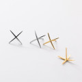 A35521 s925 sterling silver bar simple geometric chic earrings