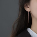 A33240 s925 sterling silver chic string trendy simple earrings