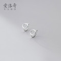A32212 s925 sterling silver hollowed circle clipon fashion chic cute earrings