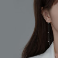 A35790 s925 sterling silver simple long string chic earring earrings