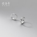 A32253 s925 sterling silver cute chic unique hollowed earrings