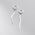 A35908 s925 sterling silver chic simple trendy tassel unique earrings