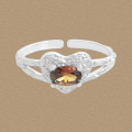 A45672 cubic zirconia heart sterling silver s925 ring