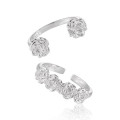 A43593 s925 sterling silver flower ring