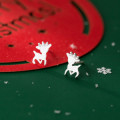 A44840 s925 sterling silver deer stud christmas sweet simple earrings