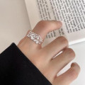 A34452 925 sterling silver irregular bead ring