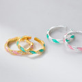 A46024 s925 sterling silver trendy sweet rhinestone colorful ring
