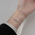 A36069 s925 sterling silver infinity charm bracelet