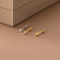 A36709 s925 sterling silver geometric earrings