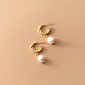 A33698 s925 sterling silver chic pearl earrings