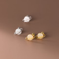 A35652 s925 sterling silver small trendy sparkling ball earrings