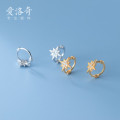 A33269 s925 sterling silver chic trendy rhinestone simple fashion earrings