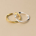 A44159 s925 sterling silver simple unique bar ring