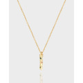 A37766 design wrinkled quality cubic zirconia sterling silver s925 necklace
