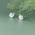 A39117 s925 sterling silver rhinestone stud cute unique earrings