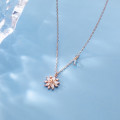 A44810 s925 silver rose gold snowflake christmas rhinestone choker necklace