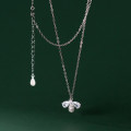 A36767 s925 sterling silver bee necklace