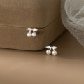 A44996 s925 sterling silver sweet rhinestone stud earrings