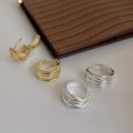 A37149 925 sterling silver minimalist braided earrings