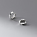 A42890 s925 sterling silver simple rhombic square rhinestone design earrings