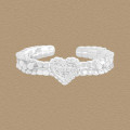 A45895 butterfly heart s925 sterling silver heartshape adjustable ring