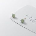 A33693 s925 sterling silver trendy simple fashion circle earrings