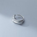 A36266 s925 sterling silver simple chic adjustable ring