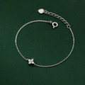 A38176 s925 sterling silver rhinestone charm trendy elegant bracelet