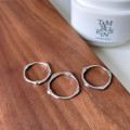 A32683 s925 sterling silver metal irregular simple bar ring