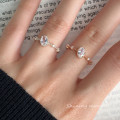 A43162 s925 sterling silver rhinestone oval fashion ring