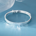 A45199 silver trendy sweet wide bangle bracelet