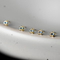 A43783 s925 silver stud simple elegant cute rhinestone earrings