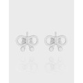 A43664 hollowed butterfly stud sterling silver s925 earrings