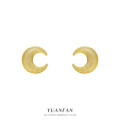 A42601 s925 sterling silver fashion simple moon stud design crescent earrings