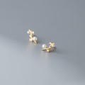 A35770 s925 sterling silver trendy sweet tree earrings