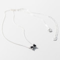 A39255 s925 sterling silver black rhinestone butterfly sweet design elegant necklace