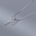 A41433 s925 sterling silver trendy butterfly design necklace