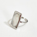 A32618 bigins oval shells925 sterling silver ring