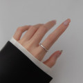 A45350 s925 silver simple bar elegant adjustable ring