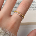 A42710 sterling silver rope twist braided adjustable ring